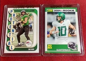 lot 38 image: (2) 2024 Score Bo Nix Rookie Cards