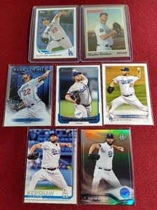 lot 58 image: (7) Clayton Kershaw Cards