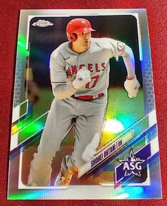 lot 60 image: 2021 Topps Chrome Shohei Ohtani Refractor Card