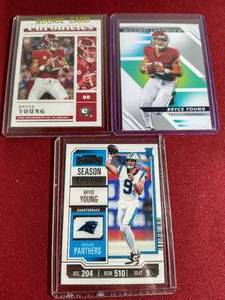 lot 95 image: (3) Bryce Young Rookie Cards
