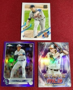 lot 105 image: (3) Baseball Rookie Cards - Skubal, Gunnar & George Kirby Refractor