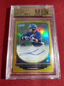 lot 110 image: 2013 Bowman Julio Morban Gold Refractor Autograph #d50 - BCG 9.510