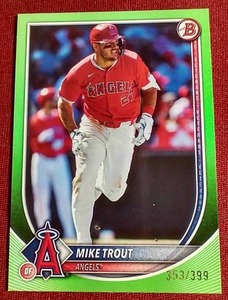 lot 141 image: 2025 Bowman Mike Trout - Green #d399