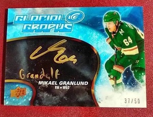 lot 144 image: 2018-19 Upper Deck Ice Mikael Granlund Autograph Card #d50