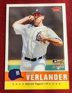 lot 146 image: 2006 Fleer Tradition Justin Verlander Rookie Card