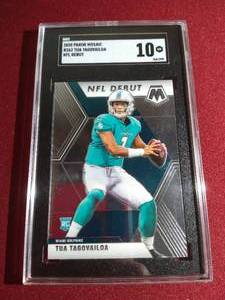 lot 164 image: 2020 Mosaic Tua Tagovailoa Rookie Card - SGC 10