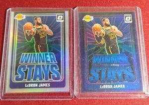 lot 168 image: (2) Optic LeBron James Prizm Cards