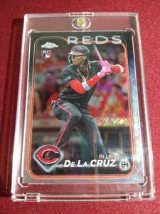 lot 175 image: Gorgeous 2024 Topps Chrome Elly De La Cruz Logofractor Rookie Card