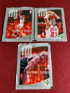 lot 178 image: (3) Unopened 1998 Upper Deck Michael Jordan Sticker Packs