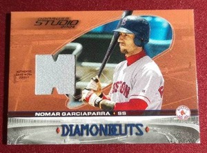 lot 188 image: Donruss Nomar Garciaparra Game-Worn Jersey Card - #d200