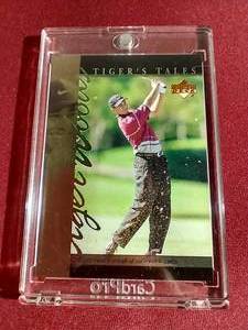 lot 190 image: 2001 Upper Deck Tigers Tales Tiger Woods Rookie Card