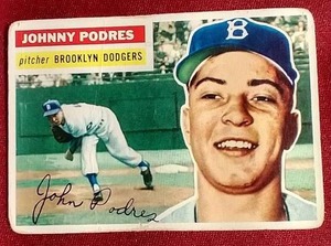 lot 191 image: 1956 Johnny Podres Card