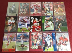 lot 192 image: (15) Jerry Rice Cards