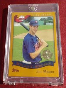 lot 197 image: Rare 2002 Topps Joe Mauer Rookie - Home Team Advantage Parallel