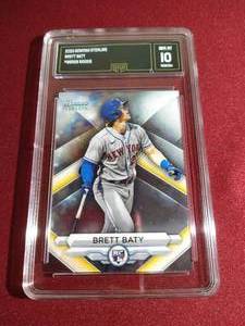 lot 211 image: 2023 Bowman Sterling Brett Baty Rookie Card - GMA 10