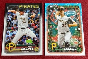 lot 213 image: (2) 2024 Topps Paul Skenes Rookie Cards