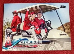 lot 221 image: 2018 Topps OhtaniTroutUpton - Ohtani Rookie
