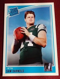 lot 229 image: 2018 Donruss Sam Darnold Rated Rookie Card