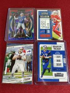 lot 231 image: (4) Josh Allen Cards