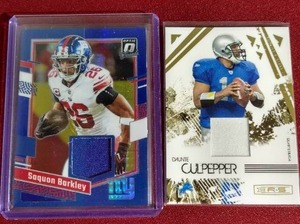 lot 241 image: (2) Football Jersey Cards - Nice Names