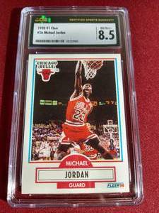 lot 247 image: 1990-91 Fleer Michael Jordan - CSG 8.5