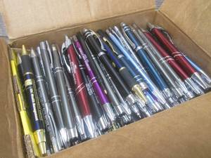 lot 77 image: (K) Box Full of Assorted Ink Pens...