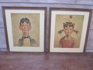 lot 31 image: (LRF) Pair of Vintage Framed Floren...
