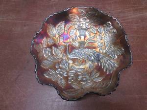 lot 38 image: (LRB) Vintage Fenton Blue Carnival ...