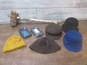 lot 122 image: (LRB) Interesting Wood Hammer Decor...