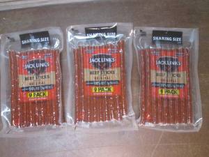 lot 191 image: (K) 3 Sharing Size Jack Links 9-Pac...