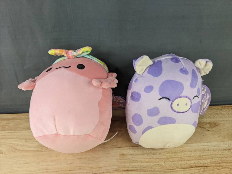 lot 46K image: Brand New Squishmallows Lady Kraken & Pammy Pig Plush Toys