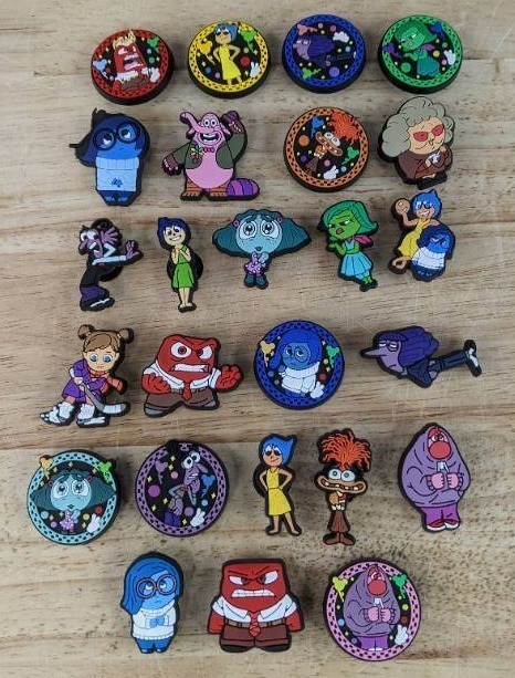 lot 68H image: 25 Brand New Disney Inside Out Character Croc Charms