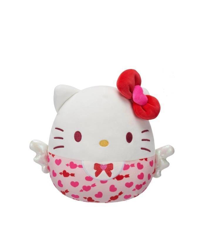 lot 23J image: Brand New Hello Kitty and Friends Squishmallows with White and Pink Heart Design