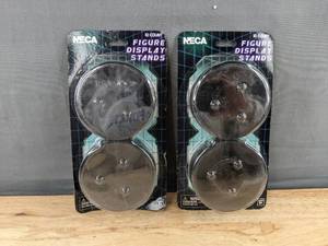 lot 202 image: 20 NECA Figure Display Stands, Black Finish - Brand New A