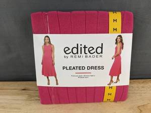 lot 180D image: Edited by Remi Bader Womens Pleated Dress, Pink Medium - Brand New