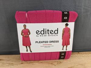 lot 70D image: Edited by Remi Bader Pleated Dress 4X Pink - Brand New