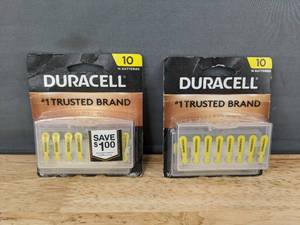 lot 153 image: 32 Hearing Aid Batteries Duracell DA10B16ZM Size 10 $38 Retail - Brand New