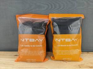 lot 163 image: 2 NTBAY King Size Black Pillowcases 20x36 and 2 NTBAY Standard Pillow Shams 20x26 - Brand New