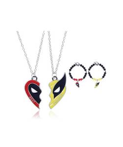 lot 89D image: Deadpool & Wolverine Best Friend Necklace & Bracelet Set - Brand New