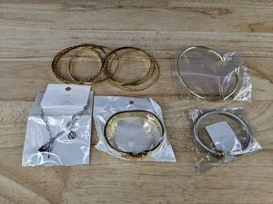 lot 168 image: 10 Fashion Jewelry Bracelets Stainless Steel & Gold-Tone Bangles - Brand New