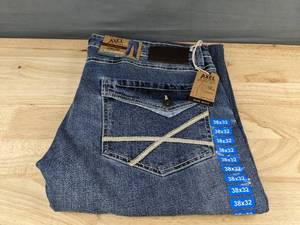 lot 41D image: Axel Brand Mens Slim Boot Jeans 38x32 - Brand New