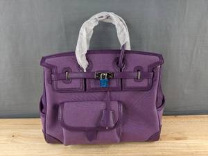 lot 193 image: Purple Handbag with Front Pocket - New A