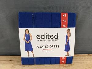lot 122D image: Edited by Remi Bader Pleated Womens Dress Size XS, Blue - Brand New