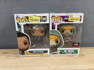 lot 182D image: 2 Funko Pop Figurines Marvel Valkyrie 1042 and He-Man 1661 - Brand New A