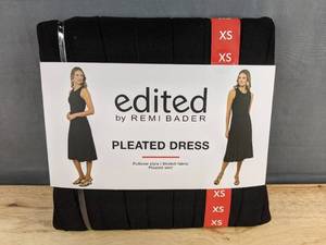lot 50D image: Womens Edited Pleated Dress Size XS Black - Brand New