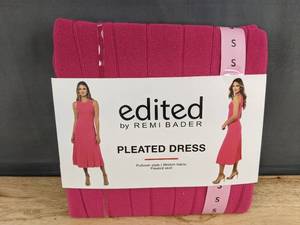 lot 60D image: Edited by Remi Bader Pleated Dress Size S Pink - Brand New
