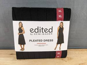 lot 90D image: Edited by Remi Bader Pleated Dress XL Black - Brand New