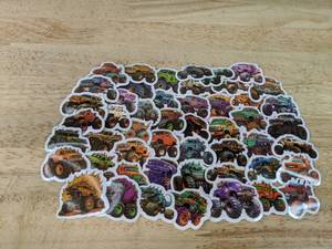 lot 412 image: Monster Truck Stickers - 50 Total - Brand New P
