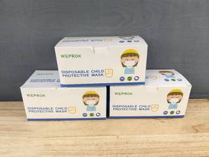 lot 304 image: 150 WEPROK Disposable Child Protective Masks - Non-medical, 145x95mm - Brand New