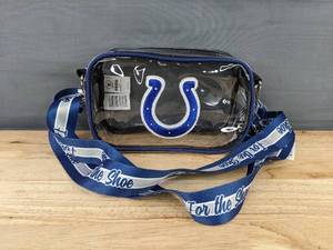 lot 337 image: FOCO NFL Indianapolis Colts Clear Bag 9 x 6 - Brand New